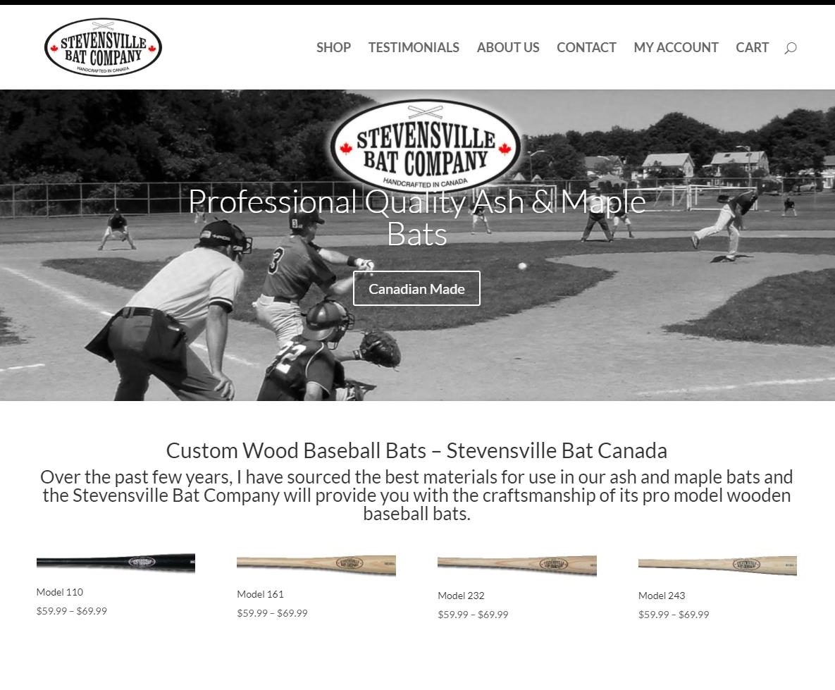 Custom Wood Baseball Bats - Stevensville Bat Canada